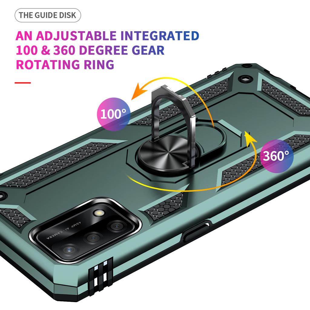 Shockproof Cover For Oppo A74 F19 Case Oppo A74 CPH2219 Ring Holder Phone Case For OPPO F19 A74 4G Funda OPPO F19 Coque Capa