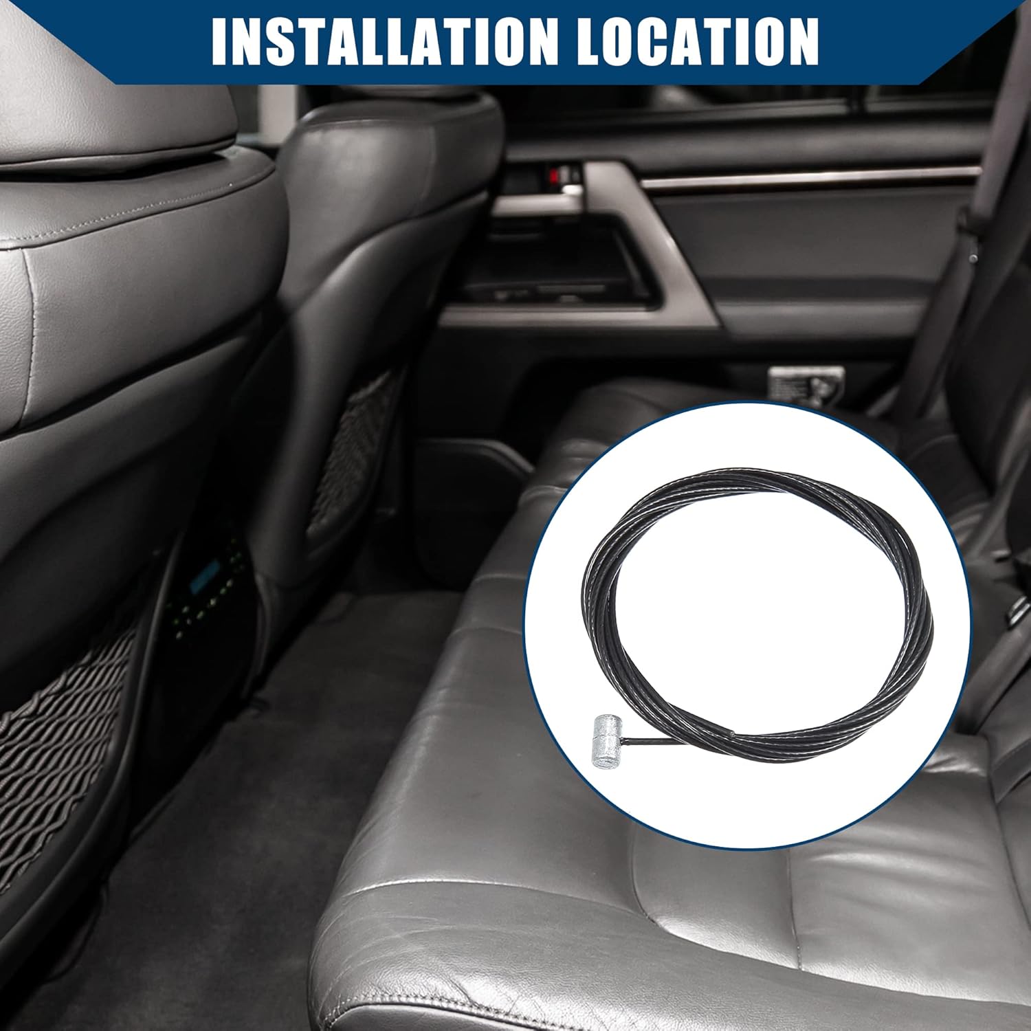

72673-SHJ-A21 / Inner/Sliding Door Cable for Honda Odyssey 2005-2010 / Durable/Rubber / 2 Set/Black