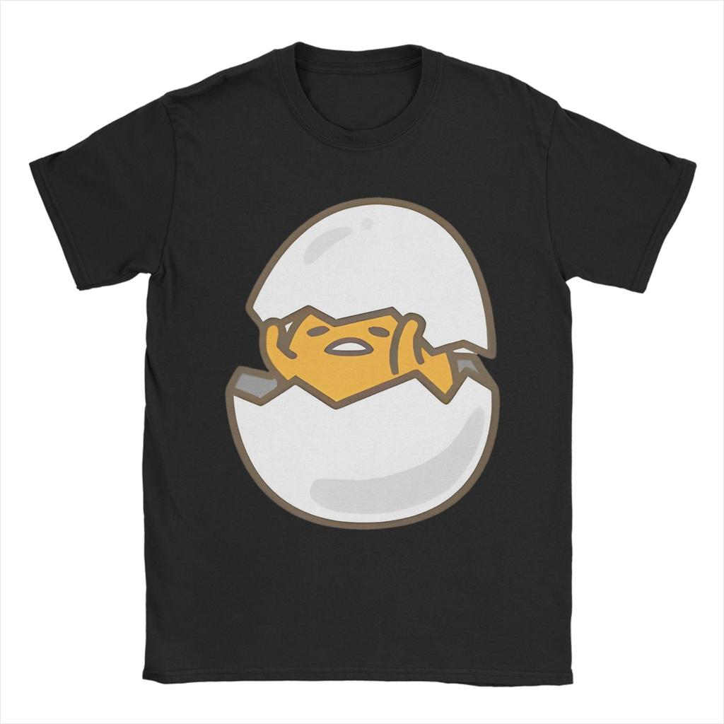 Gudetama Work Hard Sleep Harder  T Shirts  100% Cotton Clothing Crazy Short Sleeve Round Collar Tee Shirt Printed T-Shirt