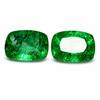 CERTIFIED Natural Green Emerald 18.40 Ct Cushion Cut Pair Loose Gemstone