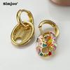 SIMJOO Personalized Drop Oil Fashion Animal Design Earrings for Ladies