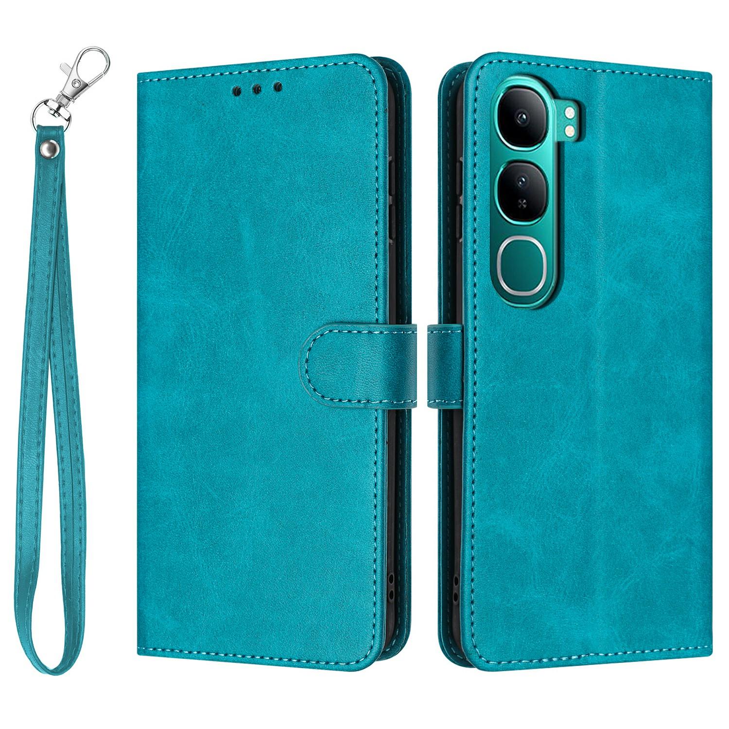 

Wallet Case for vivo Y300 5G/V40 Lite (Indonesia) 4G/V40 Lite (Indonesia) 5G/Y200 5G Leather Phone Cover Calf Texture C