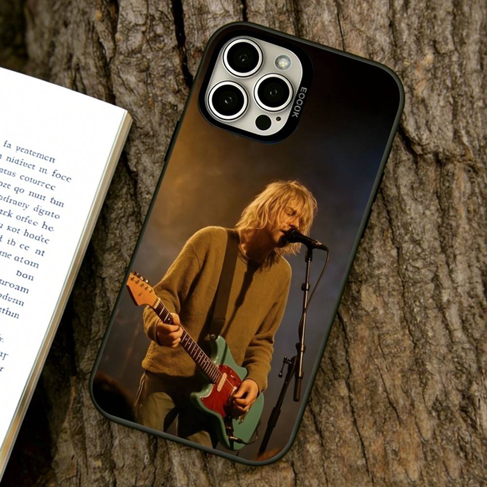 Singer Kurt Cobain Phone Case For iPhone 17,16,15,14,13,12,11 Plus,Pro Max,XS,Colorful Silver Phone Case Funda Cover
