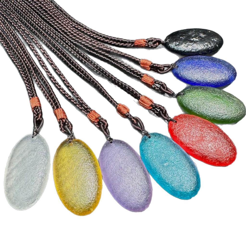 1Pcs Meteorite pendant, droplet-shaped lucky stone, couple pendant necklace