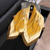 New 91 square scarf silk scarf female alphabet printing four seasons fashion landscape painting retro printing square scarf versatile