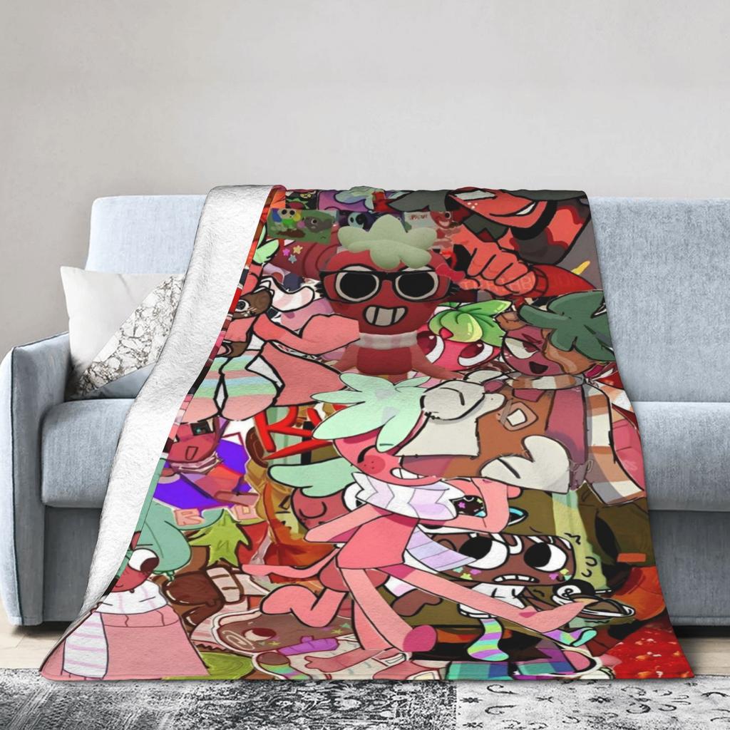 Dandys World Vee Shelly Goob Gigi Strickdecken Fleece Cartoon Superweiche Überwürfe für Bett, Couch und Tagesdecke