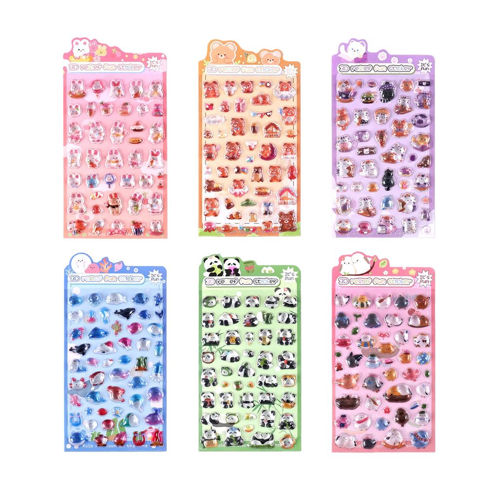 Cartoon Animal Sticker for Kid Craft Scrapbooking Journal Planner Phone Case Children Motivational Sticker for Rewarding
