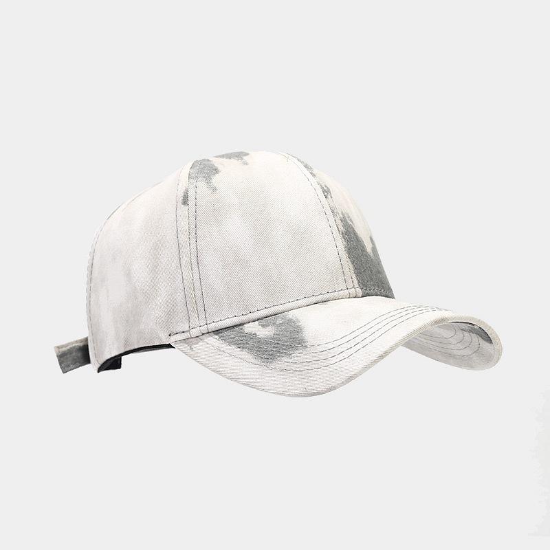 European and American new four-season tie-dye baseball caps for men and women, street color peaked caps, sunscreen visors, sub-tide