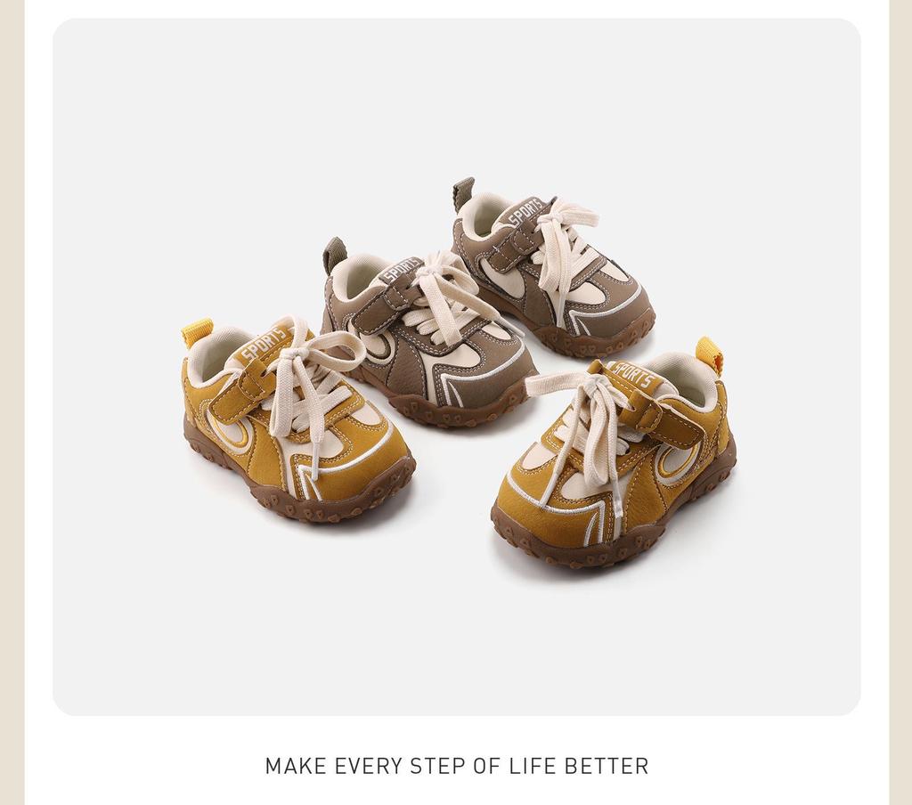 Embroidered Soft Sole Sports Shoes for Kids, 10 Months - 3 Years, Trendy Girls' & Boys' Spring Trainers