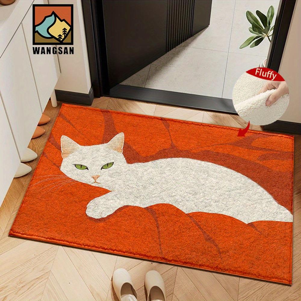Cute Cartoon Animal Imitation Cashmere Thickened Bathroom Floor Mat Cute Soft Skin-friendly Floor Mat Entrance Door Mat