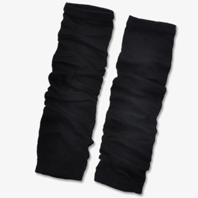 Neuer langer Armstulpen-Ärmelbezug Klassisch Rosa Schwarz und Weiß Gestreift Fingerlose Ellbogenhandschuhe Wärmer Gestricktes Handgelenkband