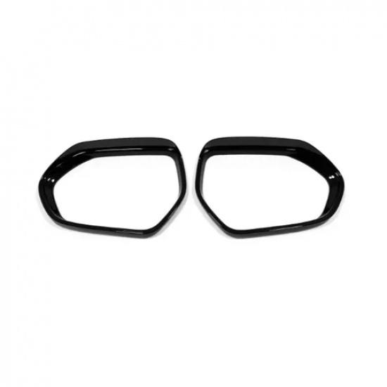 For Toyota Corolla -2025 Bright Black Mirror Rain Eyebrow Trim 2pcs