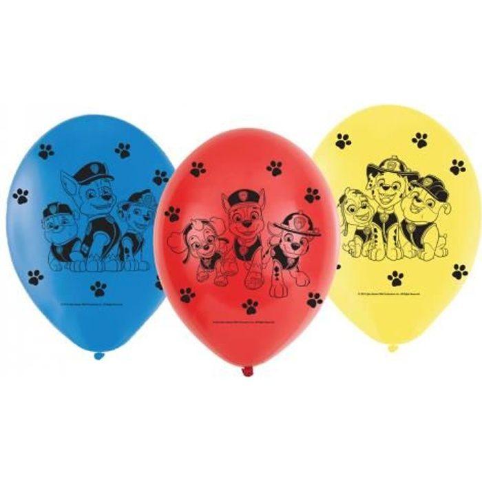 6 Ballons Latex Pat' Patrouille 23 Cm