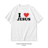 I LOVE JESUS Tshirt Woman Man Casual Cotton Printed T Shirts Oneck Breathable Adult Shortsleev