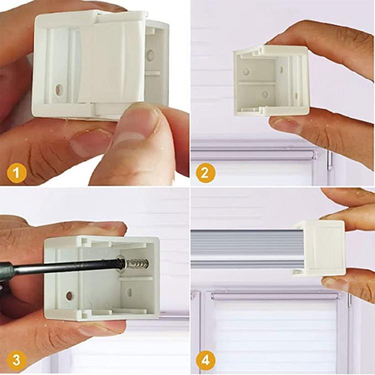 6 Pieces Vertical Blind Bracket White Profile Box Mounting Bracket Replacement