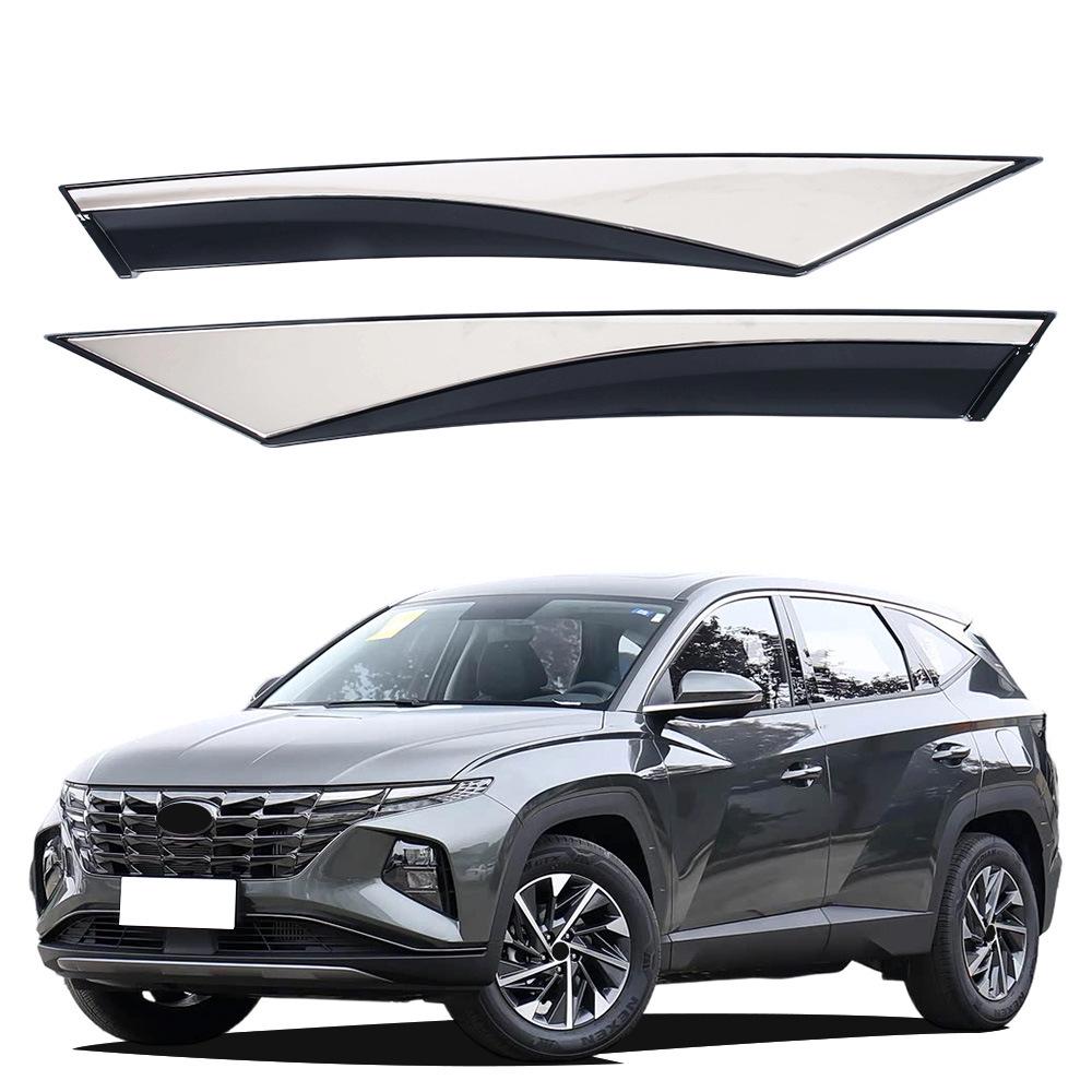 Window Visors & Rain Guards with Bright Strips for 21st Model Tucson L