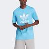 Adidas Originals Adicolor Alphabet Logo Print Crew Neck T-Shirt Men Tops Blue IR7980