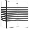 Vidaxl Striped Bathtub Screen, 120X68X130 Cm, Tempered Glass