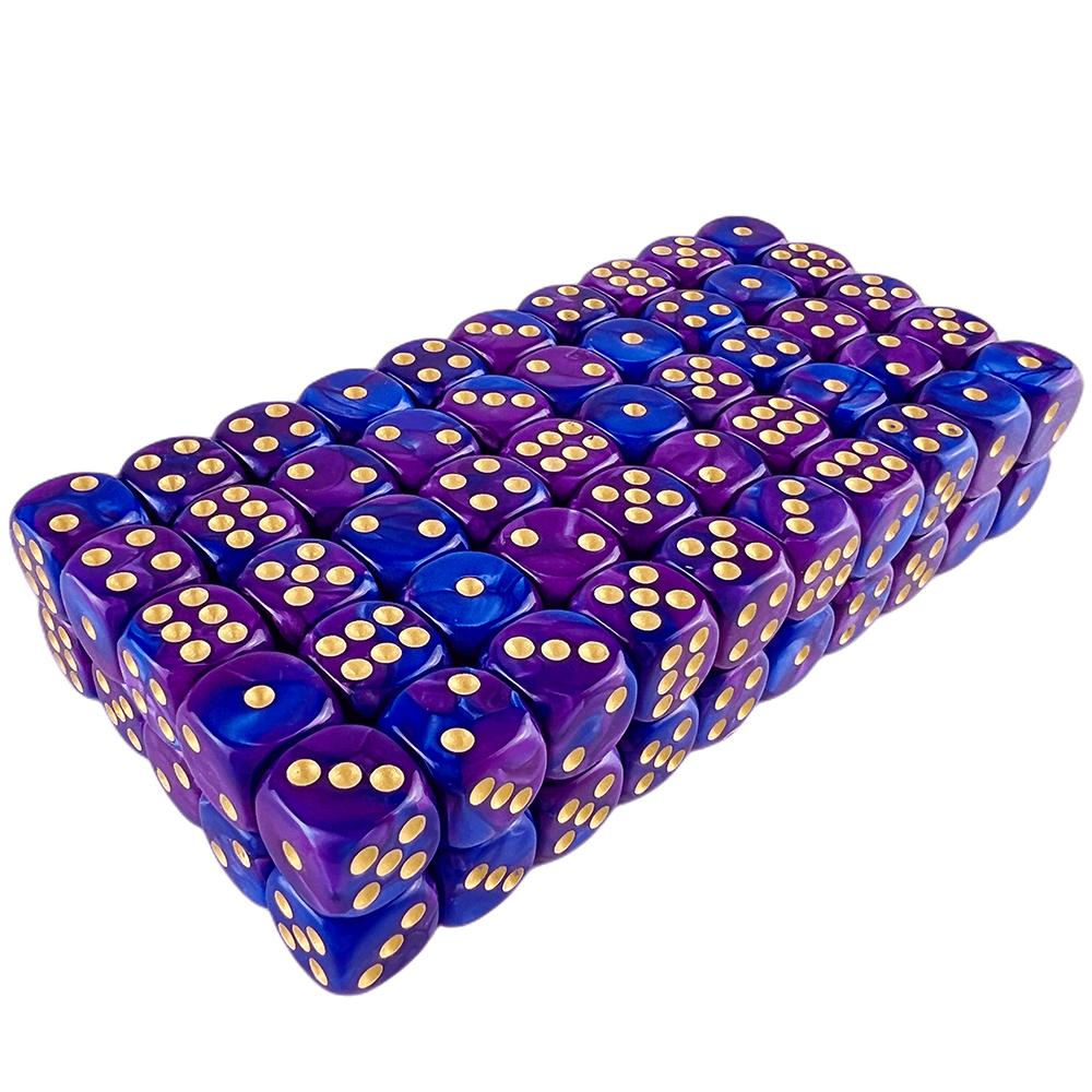 100pcs Mini 12mm Dice Mixing Colored Rounded Corner Game Dice Entertainment Gambling for Party Bar Club Drinking Dice