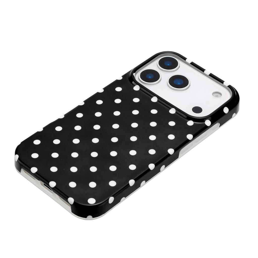 Coque pour iPhone 17 Pro Max Design à Pois Housse Arrière de Téléphone en TPU IMD