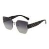 New Stylish Frameless Sunglasses with a High-end Look, Designed for Women, Featuring Polarized Lenses TR90Plain, Versatile Sunglasses with a European
