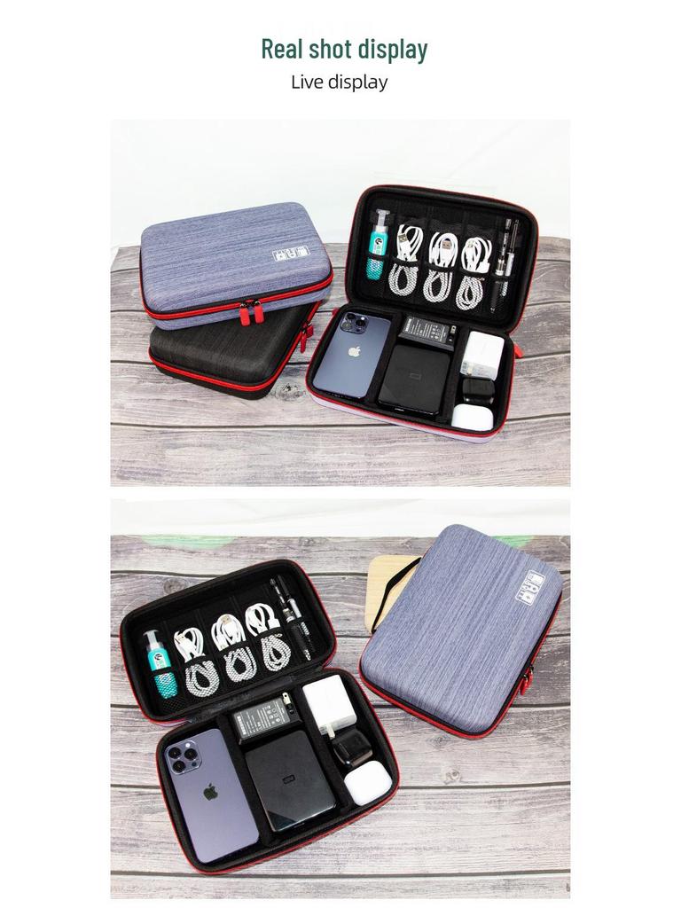 Multifunctional Waterproof & Drop-Resistant Storage Bag for Cables, Earphones, Power Banks & Mobile Accessories