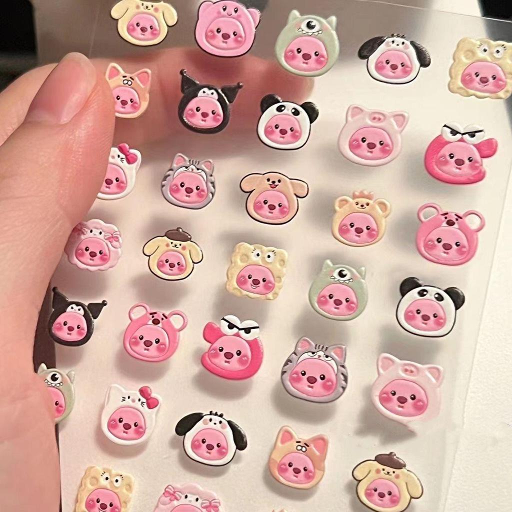 Chiikawa Planner Cute Cartoon Nail Art Stickers - 3D, Waterproof, High-Value Design.