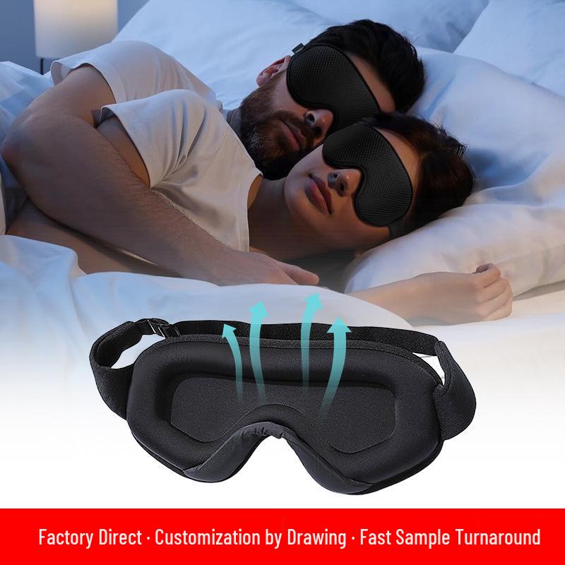 

3D Stereoscopic Memory Foam Sleep Mask - Breathable, Light-Blocking Eye Protector 23*11*1.5 cm