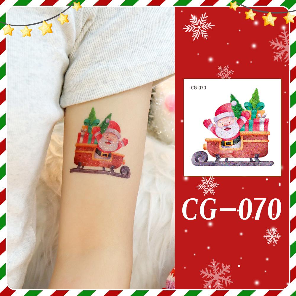 Ruikalong Christmas Cartoon Temporary Tattoo Stickers for Face and Arms