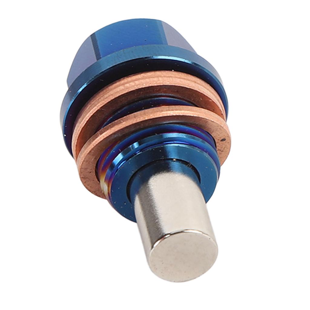 Magnetic Oil Drain Plug M14 X 1.5 Ti Alloy Engine Oil Sump Drain Nut Bolt with 3 Gaskets for Vehicle