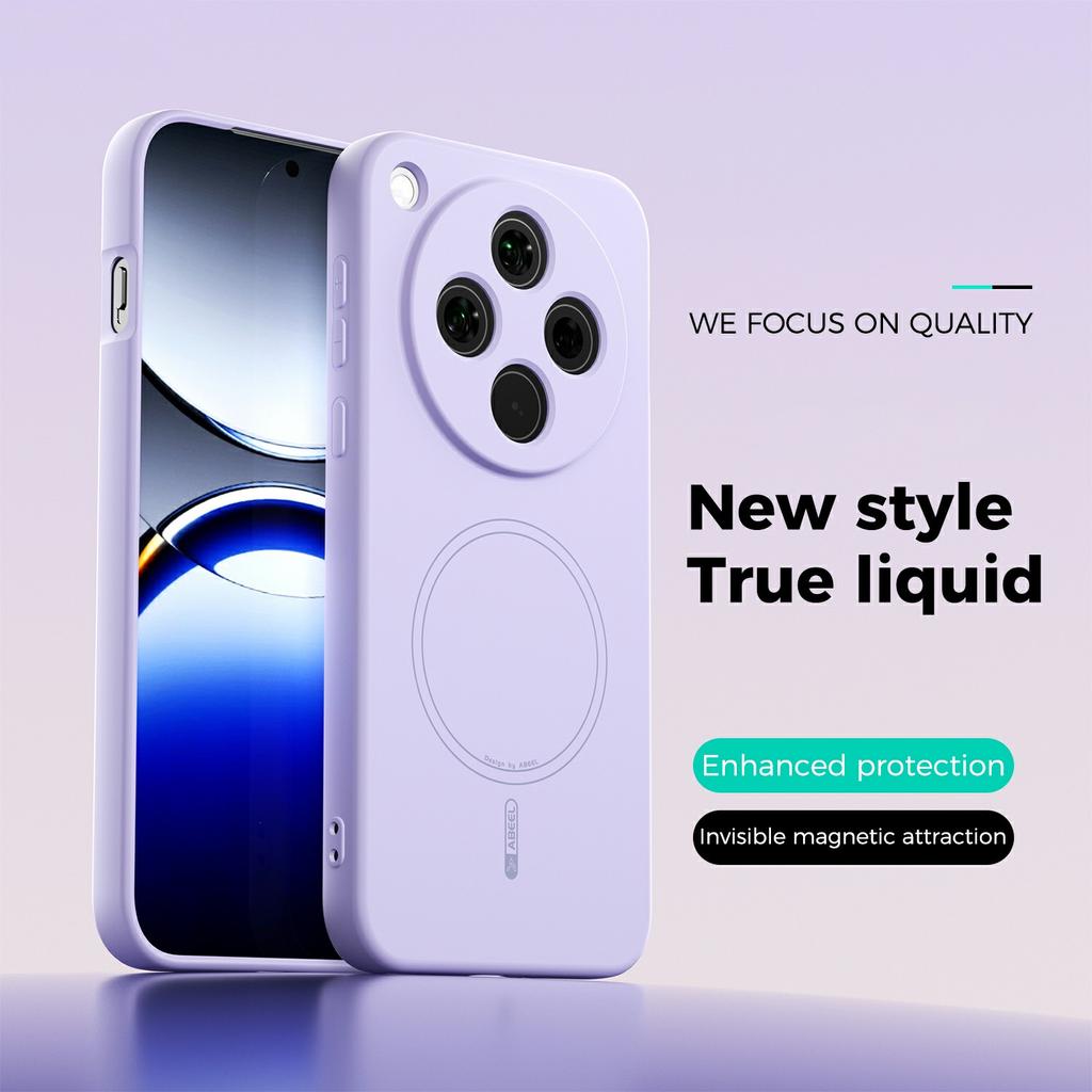 ABEEL For Oppo Find X8 5G Magnetic Case Skin Touch Liquid Silicone Phone Back Cover