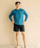 Tyubeuteuli Men'S Basic Loose Fit Long Sleeve Rash Guard A603 Coral Blue