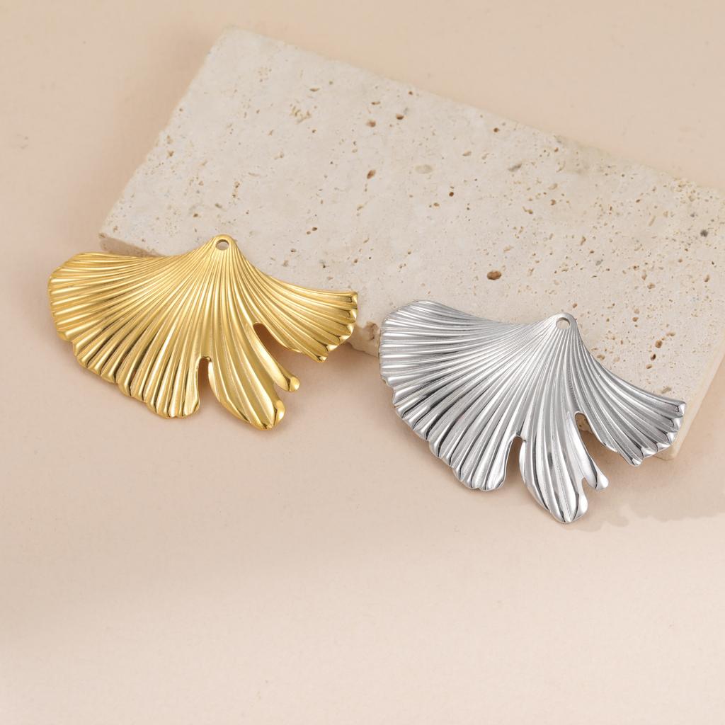 Teamer 3pcs/Lot Shell Charms For Jewelry Gold Color Stainless Steel Pendant For Necklace Earrings DIY Making Fashion Accessories