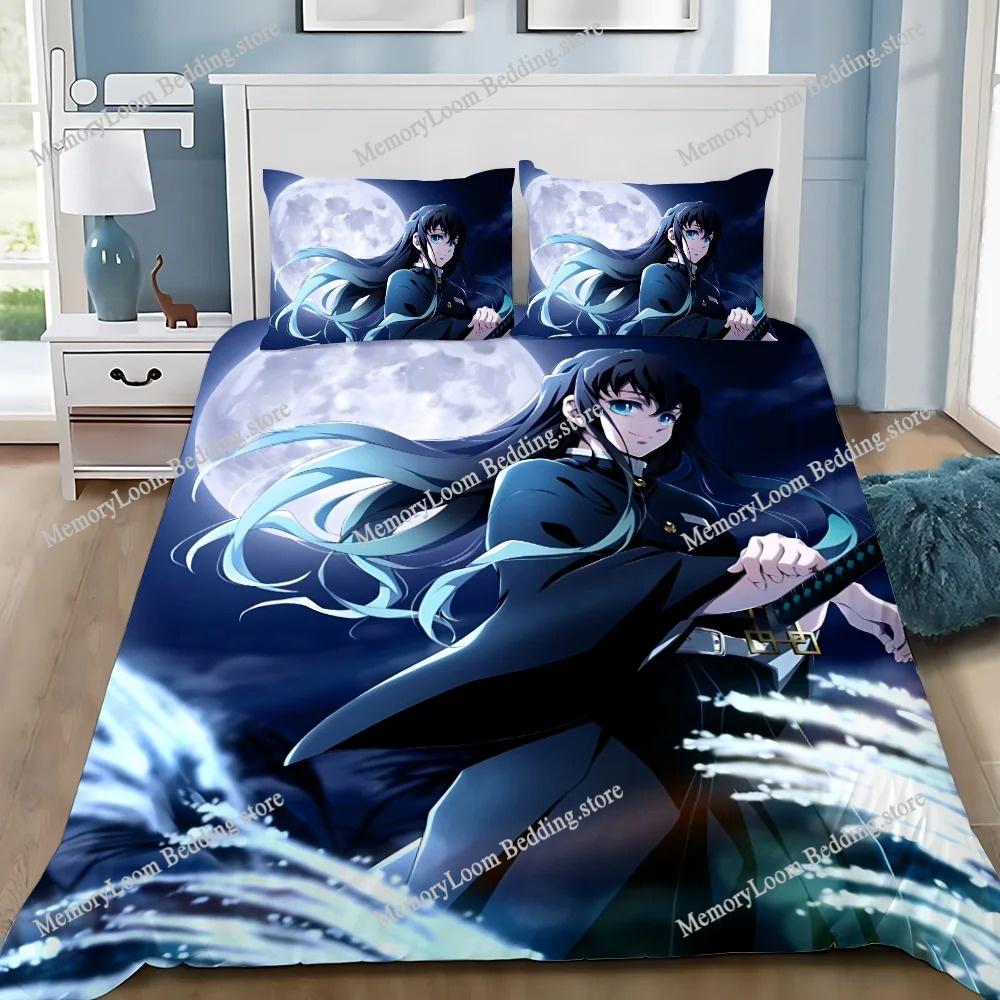 Muichiro tokito Duvet Cover Pillowcase Bedding Set Adult Boy Girl Bedroom Decoration Children Gift Single Double Large Size