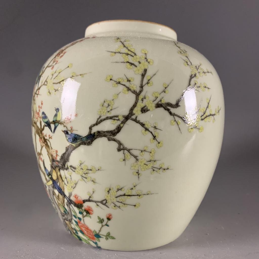 Vase Ceramic Underglaze Pastel Twelve Magpie Picture Large Capacity New  Retro Antique Porcelain Study Tabletop Ornament Artwork