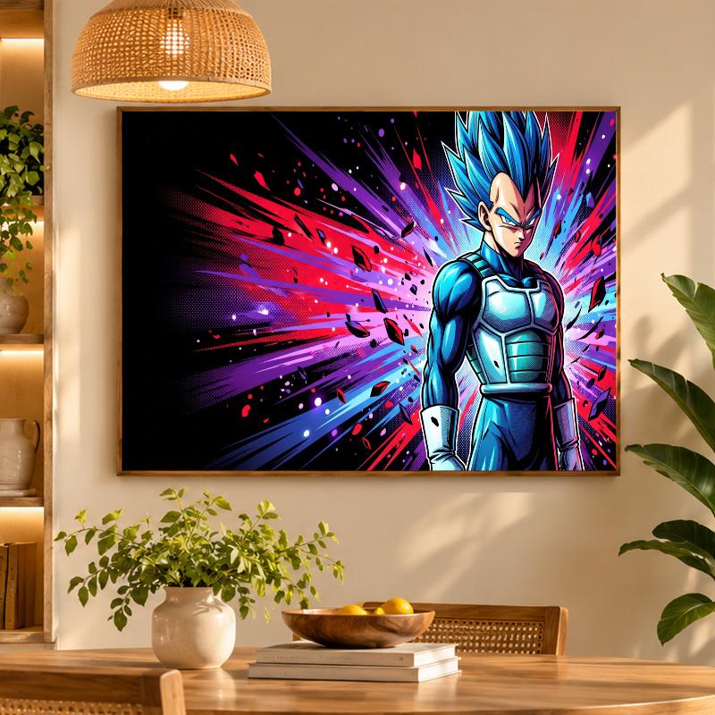 5D Diamond Painting Dragon Ball Vegeta DIY Full Drill Diamond Art Kit Home Decoration