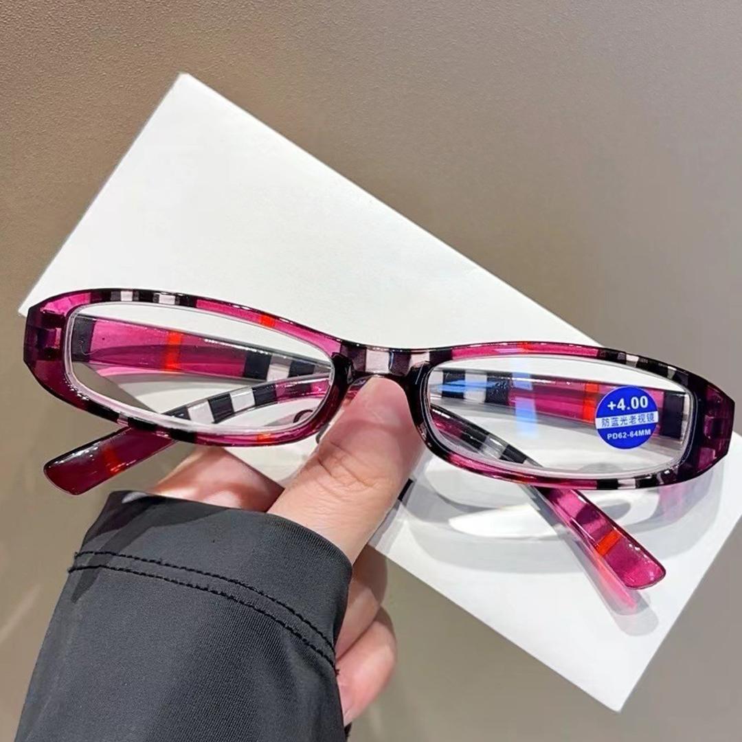 

Ультралегкие очки для чтения для женщин и мужчин, модные ретро-очки в полосатой оправе, очки для пресбиопии, оправа из поликарбоната, очки по рецепту с диоптриями 2.5 фиолетовый