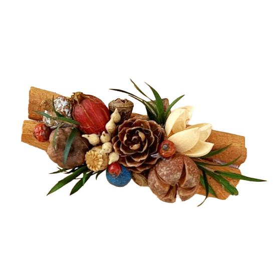 Dried Wood Fruit Refrigerator Magnet Handmade Rustic Natural Plants Pine Cone Decorative Fridge Magnet Photo Holder Home Office Decor