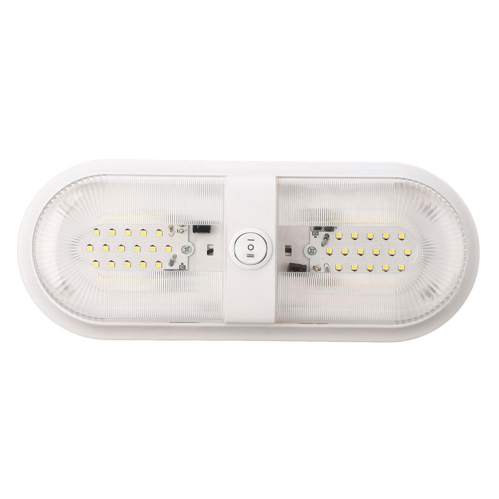 Double Dome Light Fixture 560LM RV LED Ceiling Dome Light with Switch for Trailer Camper 10 To 24V