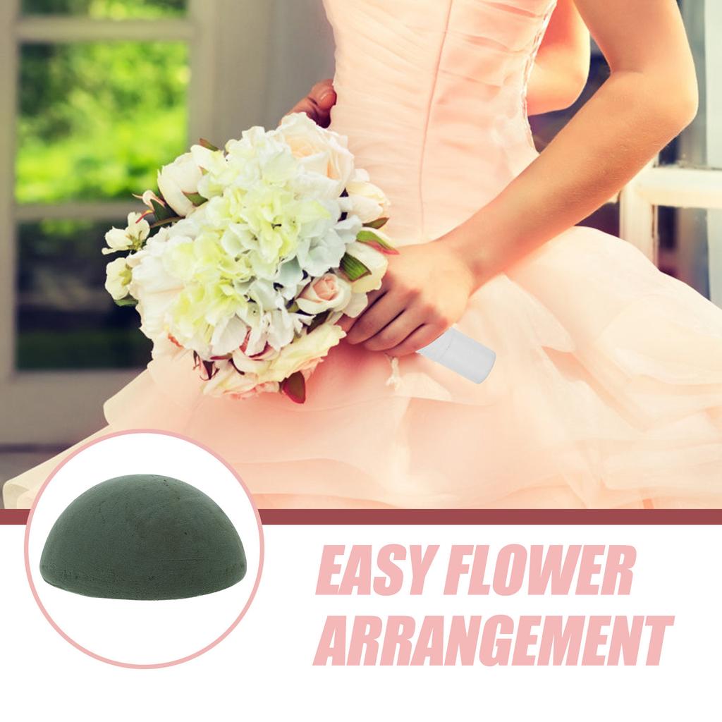 Half Ball Floral Foam Green for Wedding Flower Arrangements Bridal Bouquets DIY Crafts Fresh Flower Foam Half Balls Floral