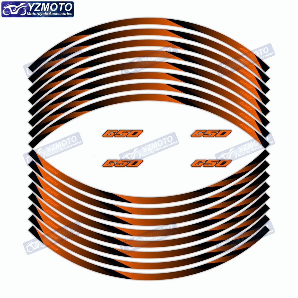 For Kawasaki Ninja650 Ninja 650 Motorcycle 17 Inch Front And Rear Wheel Hub Sticker Decal Waterproof Reflective Rim Stickers