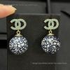 Classic Bi-Color Pearl & Black Bead Dangle Earrings: Versatile, Light Luxury Style