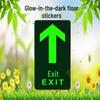 Safety Exit PVC Luminous Floor Sticker - Caution Slippery Steps & Fire Sign
