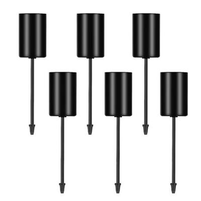 6Pcs Candle Holder Stake Heavy Duty Metal Candlestick Spike Taper Pillar Candle Cup Stand Base Wedding Party Table Centerpiece Decoration