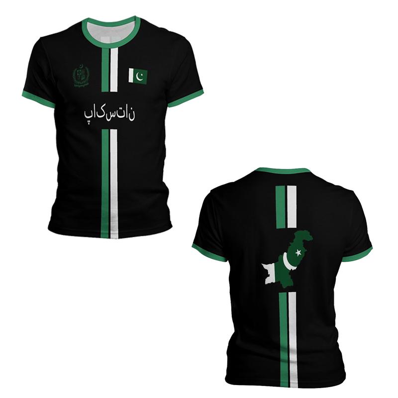 2025 Sommer Ny Pakistan Drakt Herre Sports T-skjorter Pakistansk Flagg Gate Oversized Topper Unisex Casual Grafiske T-skjorter Tees