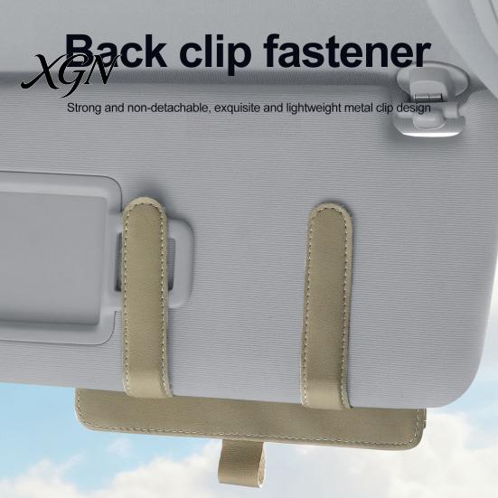 Car Visor Mount for Glasses Sun Holder, Eye Clip Organizer Driving Eyeglass Hanger Vehicle, Multi Functional Storage Pouch Sunglasses, Ticket
