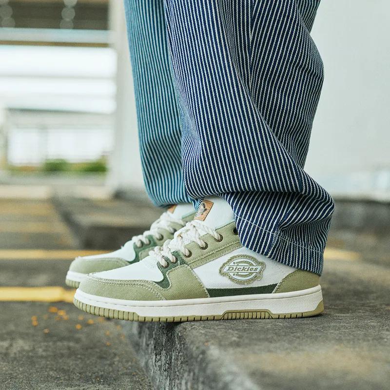 Dickies Fabric Lightweight Low top Skateboard Shoes Unisex Avocado Green (Unisex) Skate Shoes