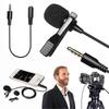 3.5mm 10FT Lavalier Lapel Microphone for DSLR Camera, Camcorders, Audio Recorders PC,Tablet, Smartphone