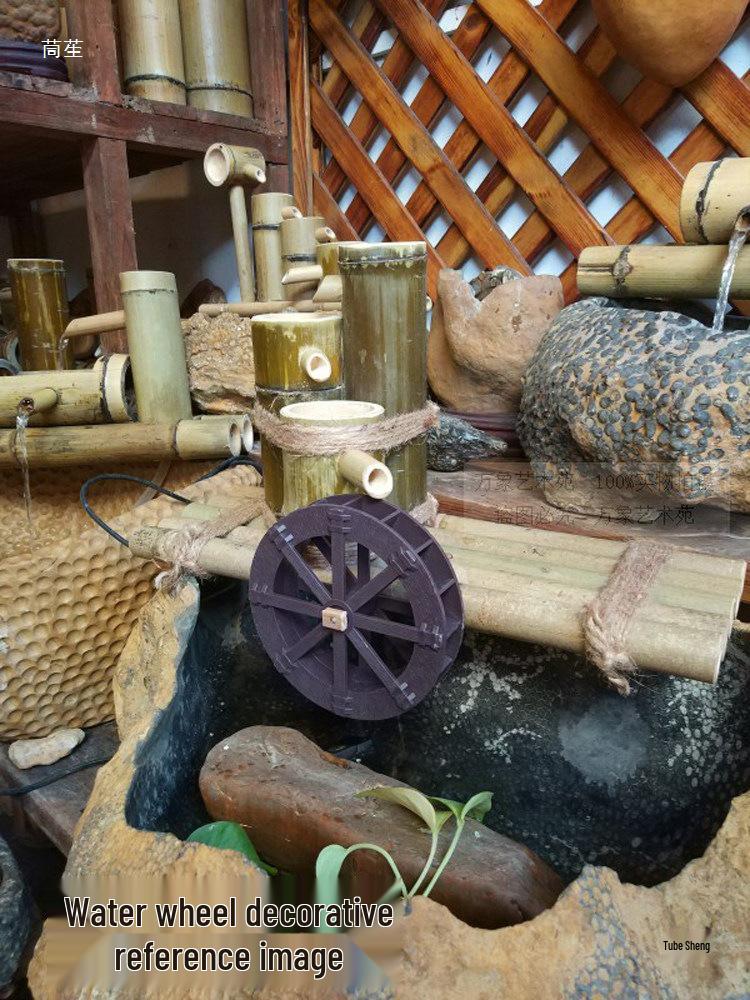 Plastic Water Wheel Rockery Fountain Garden Ornament