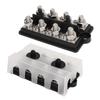 Bus Bar Marine RV Battery Terminal Power Distribution Block 2 Row M8 Stud DC12‑48V 150A Black